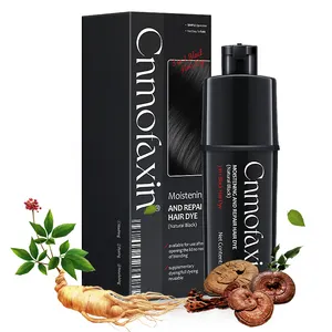 Toptan doğal siyah saç boyası cnmofaxin marka bitkisel bakım amonyak ücretsiz saç boya şampuanı