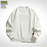 Sweat-shirt en molleton à col rond, surdimensionné, imprimé 3D en relief, streetwear, éco-responsable, fabriqué par les meilleurs fabricants de vêtements
