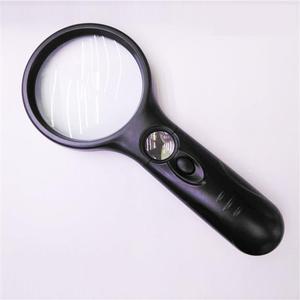 Loupe de lecture en plastique SuoLan 6902AB à double lentille avec 3 ampoules LED et support, haute puissance - Product Image 4