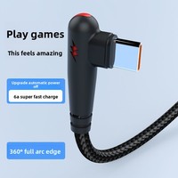 Cable de Datos USB-C Trenzado de 120W con Carga Súper Rápida para Teléfonos Móviles, Compatible con Honor 6A