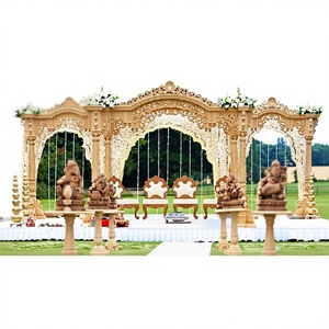 Compre Mandap de Fibra Tallada para Bodas Rajwada, Mandap de Fibra Tallada para Bodas Maharani, Decoraciones de Mandap para Bodas Reales Gujarati, Decoraciones de Mandap Estilo Bollywood - Product Image 5