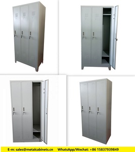Semitree — <span class=keywords><strong>casier</strong></span> métallique à 3 portes <span class=keywords><strong>pour</strong></span> bureau industriel, garde-robe en acier, armoire de dressing, avec serrure et fer à manteau - Product Image 6