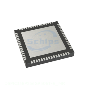 แผ่นสัมผัส64 VFQFN แบบฝังชิ้นส่วนอิเล็กทรอนิกส์ DSPIC33EP256GP506T-E_MR ของแท้ - Product Image 1