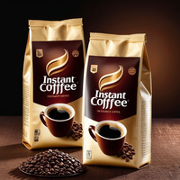 250g 500g 1kg pochette à café à fond plat sacs de café vides personnalisés sacs d'emballage de grains de café imprimés personnalisés