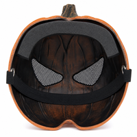 Masque de Jack O'Lantern réaliste au design original pour fête d'Halloween, citrouille orange thermoformée de qualité supérieure