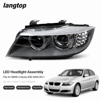 Phare avant semi-assemblé Xénon LED économique avec DRL LED, phare de voiture démonté pour BMW E90 Berline E91 Break, réparation automobile