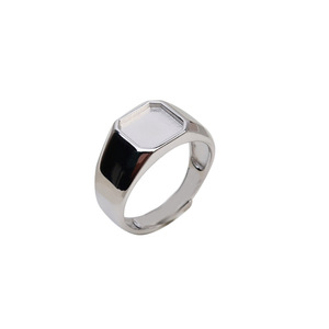 Accessoires pour anneaux en argent S925 à faire soi-même, paire d'anneaux pour cheveux en forme de pneu pour hommes et femmes, gel de finition semi-fini - Product Image 5