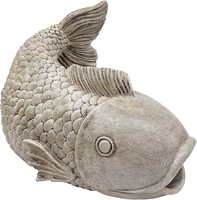 Statue en résine écologique Figurine de poisson d'extérieur et extension de tuyau de descente de gouttière Love Style Animal Downpout Diverter