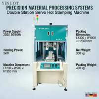 Nouvelle machine de marquage à chaud automatique double station YiNUOT en aluminium avec servomoteur, imprimante d'étiquettes 800 pièces/heure, compatible avec les machines à injection pour l'industrie alimentaire