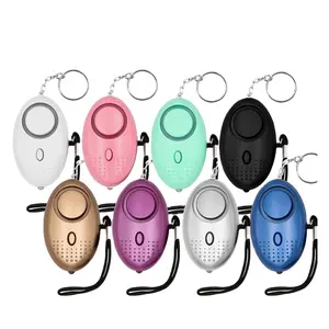 DRAGON GUARD Manufacturer Wholesale Multi Color LED Lights 130dB Sound Safety Protection Keychain Personal Alarm for Women