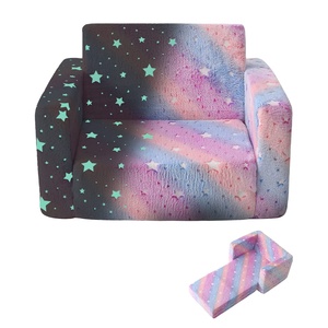 Kingworth Sofá Convertible 2 en 1 Sofá para Niños que Brilla EN LA Oscuridad Sillas para Niños Pequeños Sofá para Sala de Juegos - Product Image 1