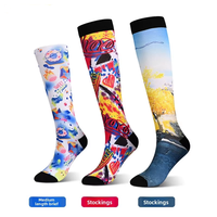 Chaussettes 360 à Impression Numérique pour Femmes et Hommes – Vente en Gros, Mode, Sublimation Irrégulière, Tie-Dye, Dessin Animé 3D, Absorbantes, Style Estival
