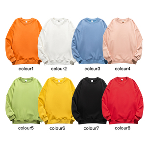 Felpe Girocollo <span class=keywords><strong>Basic</strong></span> in Cotone French Terry Senza Cappuccio <span class=keywords><strong>Oversize</strong></span> Pesanti da Uomo Personalizzate dal Produttore - Vendita TOP - Product Image 3