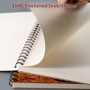 Blocco da <span class=keywords><strong>Disegno</strong></span> a Spirale 8K, 160g, 30 Fogli, Carta Spessa, Quaderno Artistico Senza Acidi per <span class=keywords><strong>Acquerello</strong></span>, Matite e Pennarelli - Product Image 4