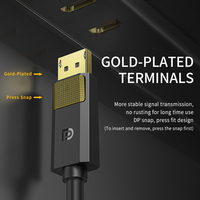 Câble DP vers HDMI plaqué or de haute qualité OEM ODM 4K 1,5m/2m/3m/5m avec gaine tressée en PVC pour moniteur d'ordinateur et caméra