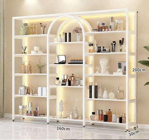 Vitrine d'exposition multi-niveaux éclairée pour <span class=keywords><strong>salon</strong></span> <span class=keywords><strong>de</strong></span> beauté, <span class=keywords><strong>salon</strong></span> <span class=keywords><strong>de</strong></span> manucure, contient du vernis à ongles, du gel, des cosmétiques, étagère <span class=keywords><strong>de</strong></span> rangement commerciale - Product Image 6