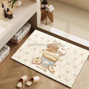 Alfombra Moderna Antideslizante Hecha a Máquina, Alfombra de Entrada Impermeable de Nappa PU + Cuero Sintético Antideslizante, Antifatiga, Lavable, para Uso en el Hogar y Hoteles - Product Image 4