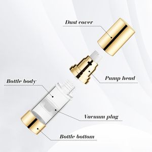 Vente en gros de bouteille cosmétique à pompe sans air en plastique de 5ml 10ml 12ml 15ml bouteille à pompe de lotion sous vide blanche de taille de voyage de 0.5oz - Product Image 2