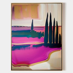 Grande peinture à l'huile abstraite rose sur toile, art mural abstrait, peinture artisanale, décoration murale pour la maison - Product Image 6