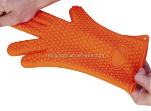 Mitaines de four résistantes à la chaleur OEM/ODM avec doigts Gants en silicone pour barbecue pour le camping Mitaines de four - Product Image 4