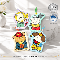 Super Absorbent Thickened Microfiber Soft Kitchen Decor Towels Creative Cartoon Animal Hanging Hand Towels for Home