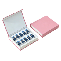 Flacons en carton rigide magnétique haut de gamme imperméables de 2 ml, 3 ml, 5 ml, 10 ml, boîte en papier pharmaceutique, emballage cosmétique en mousse EVA