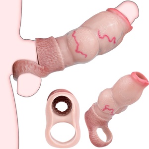 FAAK Funda Extensora y Alargadora de Pene con Anillo para el Pene, de Silicona, para Masaje Vaginal y de Próstata, para Sexo en Pareja - Product Image 1