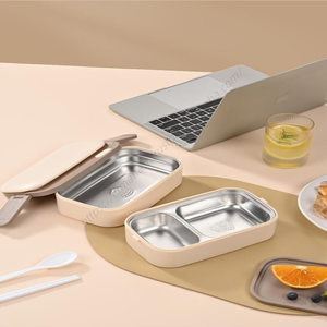 Boîte à lunch portable en acier inoxydable Syh709 avec couverts intégrés, idéale pour adultes, enfants, école et pique-nique (emballage alimentaire) - Product Image 5