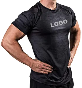 Fabbricazione uomini di marca poliestere/cotone 180gsm magliette da allenamento personalizzate manica corta maglietta sportiva all'aperto maglietta da uomo fornitore