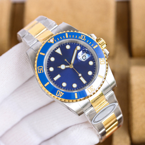 Montre mécanique pour homme haut de gamme, surface miroir saphir, effet lumineux bleu glacé, boîtier en acier inoxydable 316L - Product Image 1