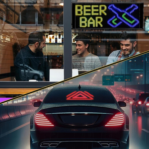Panneau LED à matrice souple programmable App-Control Digital Devil Eye Panel <span class=keywords><strong>pour</strong></span> voiture camion fenêtres pare-brise affichages de signalisation numérique - Product Image 3