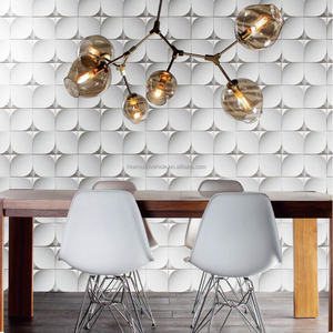 Briques 3D colorées en béton UHPC écologiques pour la décoration murale intérieure et extérieure de bars, bureaux, hôtels, modèle Wave 125*125*20mm - Product Image 1