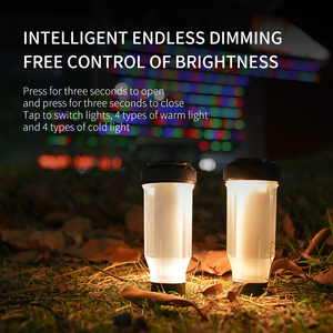 Lampe de camping <span class=keywords><strong>LED</strong></span>, <span class=keywords><strong>ampoule</strong></span> COB, étanche IP44, batterie au lithium 2600mAh, 7 modes réglables, éclairage d'urgence extérieur, lampes suspendues pour tente - Product Image 4