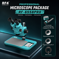 Microscope trinoculaire RF4 6558PRO avec caméra thermique 4K, grossissement 6,5X-58X, garantie 1 an, outil de réparation de téléphone portable