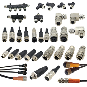 M12 3/4/5/8/12 Pin campo Wireable macho/fêmea plugue plástico Shell ângulo direito cabo conector Circular IP67 impermeável - Product Image 2
