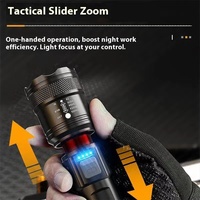 Lampe torche LED super lumineuse, zoomable, portable, étanche, ABS, rechargeable par USB, 10W, lampe de camping