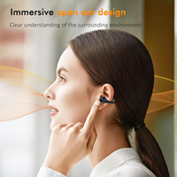 Écouteurs intra-auriculaires YYK-Q71 avec affichage LED, clip d'oreille, écouteurs de sport, réduction de bruit intelligente ENC, faible latence de 28 ms, étanches IPX7