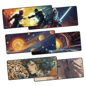 Tapis de Souris Personnalisé Extra-Large, Série Anime Sci-Fi, Bataille/Planète Cosmique/Illustration Artistique, Antidérapant, pour Bureau, E-Sports, Gaming - Product Image 1