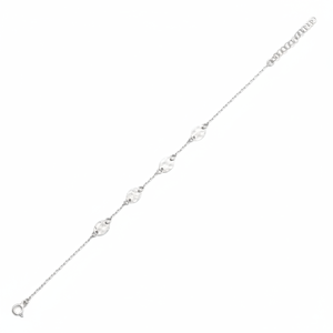 กำไลข้อมือสุดเรียบชุบโรเดียมทำมือ925เงินสเตอร์ลิง - Product Image 2