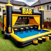 Bar flottant gonflable personnalisé de haute qualité pour piscine, idéal pour les fêtes estivales