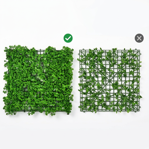 Artificial Fern Grass Foliage Panel Dense Green Vertical Garden <b>Wall</b> Mat UV Resistant Indoor Outdoor Decorative Backdrop - Product Image 3