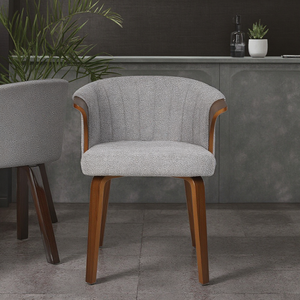 Modern Bentwood Frame Restaurant <b>Dining</b> <b>Chair</b> with Soft Fabric Upholstery Durable Design for Commercial and Living Room Use - Product Image 5