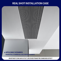 Diffuseur d'air linéaire en PVC pour plaque de plâtre, pré-encastré, dissimulé, pour ventilation CVC