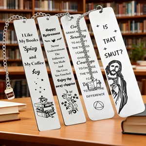 ที่คั่นหนังสือโลหะสแตนเลสออกแบบเองได้ ขายดี เป็นของขวัญที่สนุกสนานและมีเอกลักษณ์ เหมาะสำหรับโรงเรียนและคนรักหนังสือ - Product Image 1