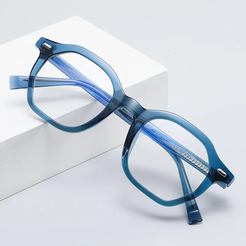 Twooo — lunettes de lecture TR90 carrées, verres anti-lumière bleue, monture, 2095