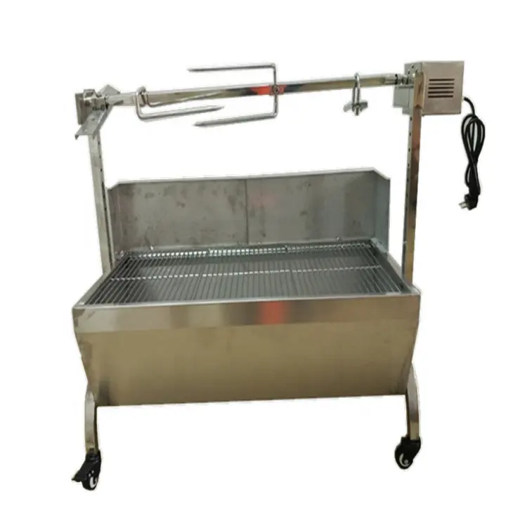 Hoge Kwaliteit Outdoor Bbq Grill Houtskool Grill Machine 60Kg 89Cm Rotisserie Bbq Grill Machine