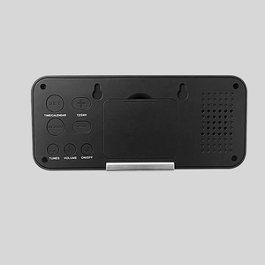 Chất Lượng cao Đơn Giản Màu Trắng/Đen <span class=keywords><strong>LCD</strong></span> Kỹ Thuật Số Báo Động Đồng Hồ Treo Tường Bảng Đồng Hồ cho Trang Trí Nội Thất - Product Image 5