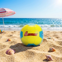 Ballon de football de plage AMGROW de haute qualité, cousu à la machine, écologique, léger (0,4-0,44 kg), taille 5, personnalisable