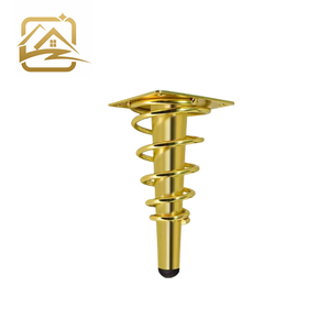 Wholesale Factory Suppliers Solid Slant Iron <b>Leg</b> With Wire 15Cm Golden Furniture <b>Legs</b> Metal For <b>Sofa</b> Modern - Product Image 1