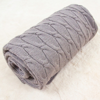 Couverture en cachemire tricotée de luxe de haute qualité OEM ODM pour bébé, nourrisson, poussette, literie